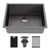Matrix 24" Undermount Gunmetal Grey Workstation Sink with Accessories- 032