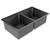 Matrix 32" Undermount Gunmetal Grey Workstation Double Bowl Sink with Accessories- 032