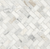 Arabescato Venato White Honed Marble Herringbone Tile 1x2- 029