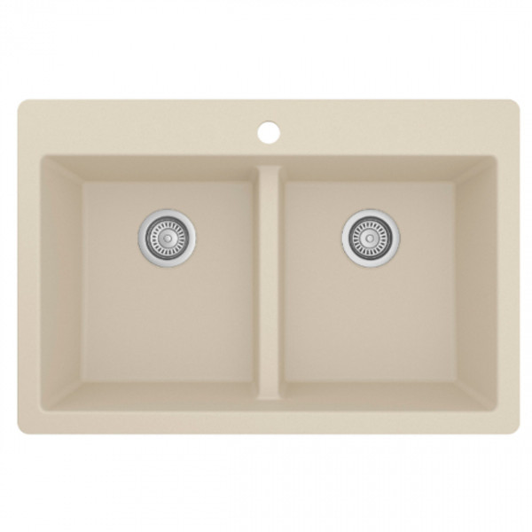 33" Bisque Top Mount 50/50 Quartz