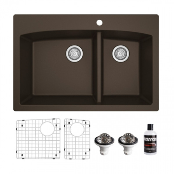 33" Brown Top Mount 60/40 Quartz Composite Package