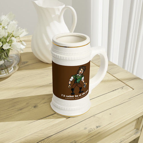 Official Swords and Sandals : Wolfgang "I'd rather be at the pub." Stein Mug [Large 22 oz]