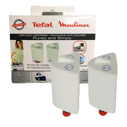 TEFAL PURELY AND SIMPLY SV50 TYPE "ANTI-CALC" IRON FILTER CARTRIDGES (PACK OF 2) XD9030E0