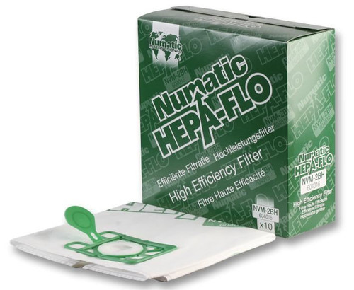 GENUINE NUMATIC NVM2BH VACUUM CLEANER BAGS 10 PACK 604016