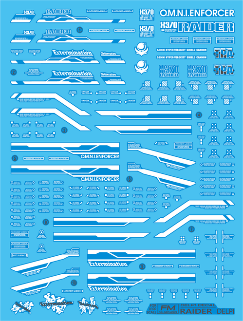 1/48 RX-78F00 [BUST MODEL] WATER DECAL - DelpiDecal