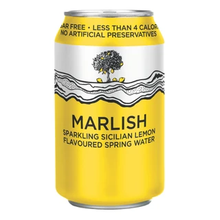 Marlish Sparkling Sicilian Lemon Water (Sugar Free) 24 x 330ml Cans - 57462614_1.jpg
