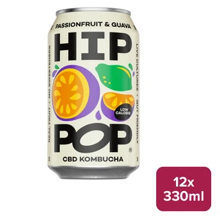 Hip Hop Passion Fruit & Guava CBD Kombucha 12 x 330ml Can - 58745112_B.jpg