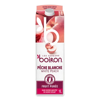 Les Vergers Boiron Peach Puree 6 x 1L Carton - 59780522_1.jpg