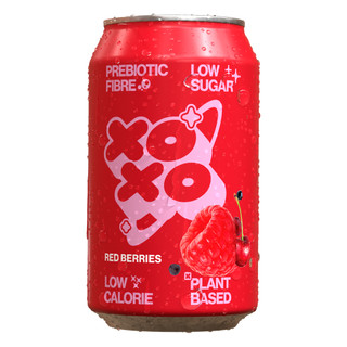 XOXO Red Berry Prebiotic Soda 12 x 330ml Can - 58370524_1.jpg