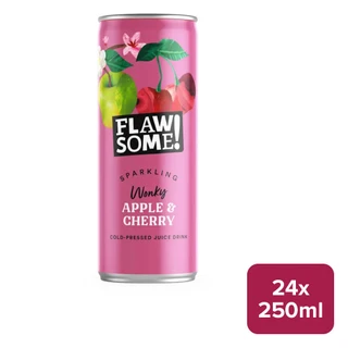 Flawsome! Apple & Sour Cherry Lightly Sparkling Juice Drink 24 x 250ml Can - 55996880_B.jpg