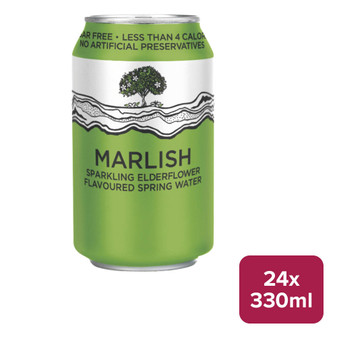 Marlish Sparkling Elderflower Water (Sugar Free) 24 x 330ml Cans - 57462620_B.jpg