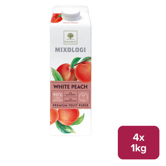 Mixologi White Peach Puree 4 x 1KG Carton - 59780517_B.jpg