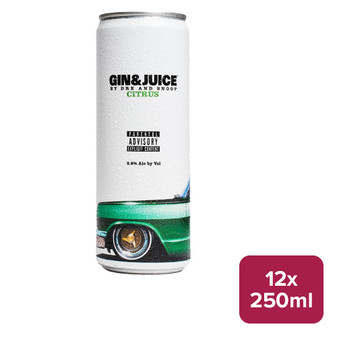 Gin & Juice By Dre & Snoop Citrus 12 x 250ml Can - 33097871_B.jpg