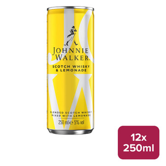 Johnnie Walker Whisky & Lemonade 12 x 250ml Can - 32160563_B.jpg