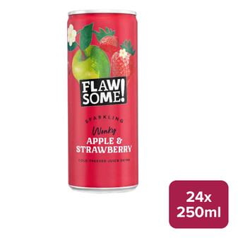 Flawsome! Apple & Strawberry Lightly Sparkling Juice Drink 24 x 250ml Can - 55996881_B.jpg