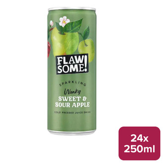 Flawsome! Sweet & Sour Apple Lightly Sparkling Juice Drink 24 x 250ml Can - 55996878_B.jpg