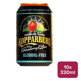 Kopparberg Strawberry & Lime Alcohol-Free Cider 10 x 330ml Can - 28068444_B.jpg