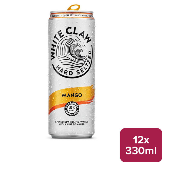 White Claw Hard Seltzer Mango 12 x 330ml Can - 26049010_B.jpg