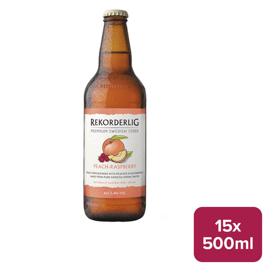Rekorderlig Peach and Raspberry 15 x 500ml NRB - 27973437_B.jpg