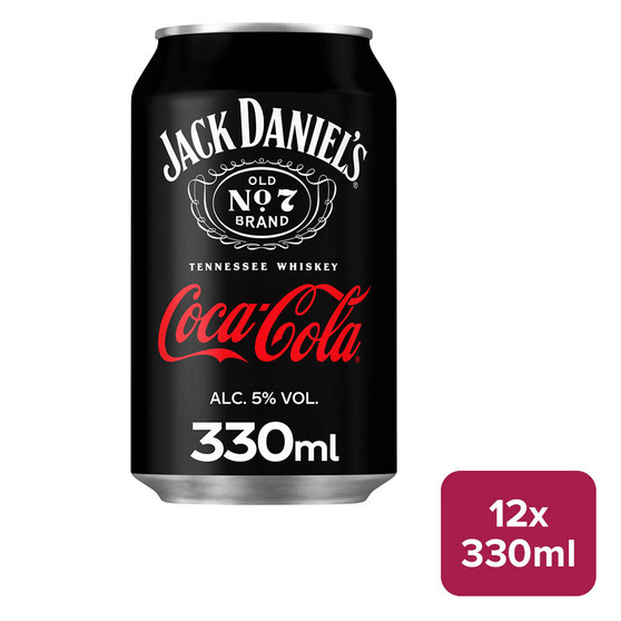 Jack Daniel's & Coca-Cola 12 x 330ml Can - 36658780_B.jpg
