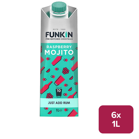 Funkin Raspberry Mojito Pre-Batched Just Add Rum 6 x 1L NRB - 59739149_B.jpg