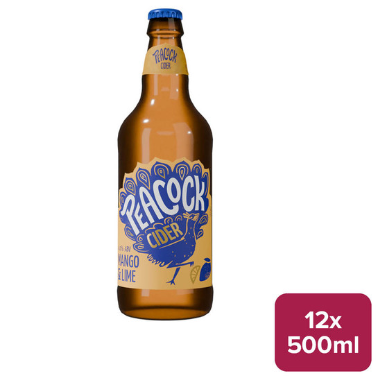 Peacock Mango & Lime Cider 12 x 500ml NRB - 28040520_B.jpg