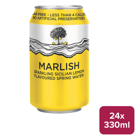 Marlish Sparkling Sicilian Lemon Water (Sugar Free) 24 x 330ml Cans - 57462614_B.jpg