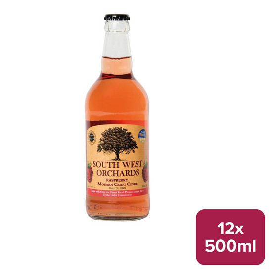South West Orchards Raspberry Craft Cider 12 x 500ml NRB - 27970032_B.jpg