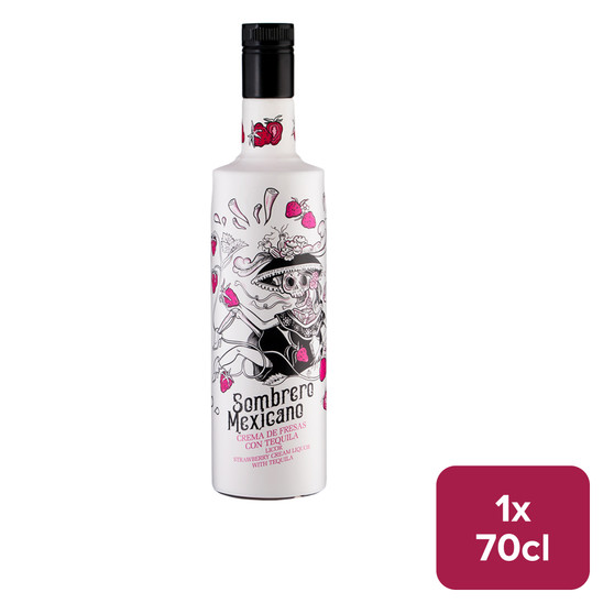 Sombrero Mexicano Strawberry Cream Liquor With Tequila 70cl NRB - 32071007_B.jpg
