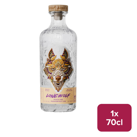LoneWolf Peach & Passion Fruit Gin 70cl NRB - 33201653_B.jpg