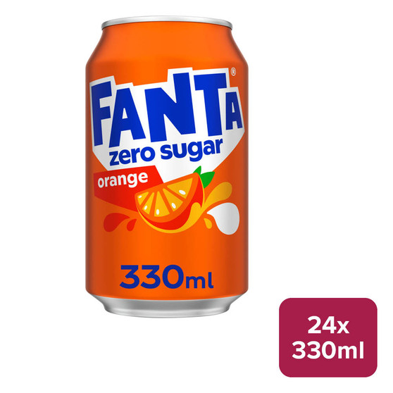 Fanta Orange Zero 24 x 330ml Can - 58370223_B.jpg