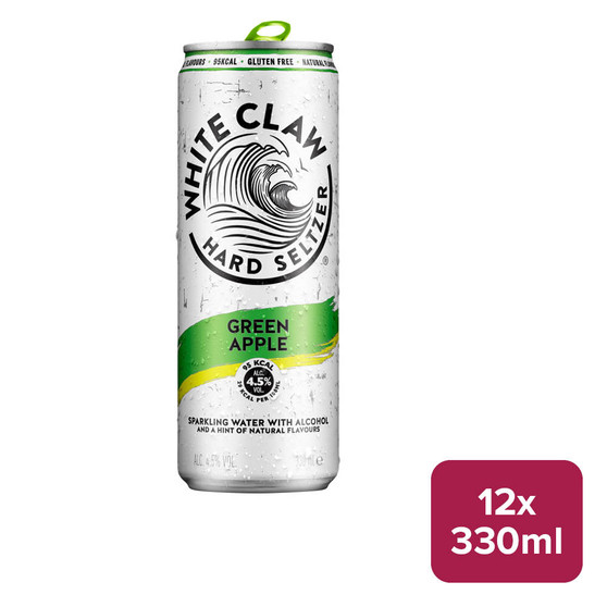 White Claw Hard Seltzer Green Apple 12 x 330ml Can - 26049009_B.jpg