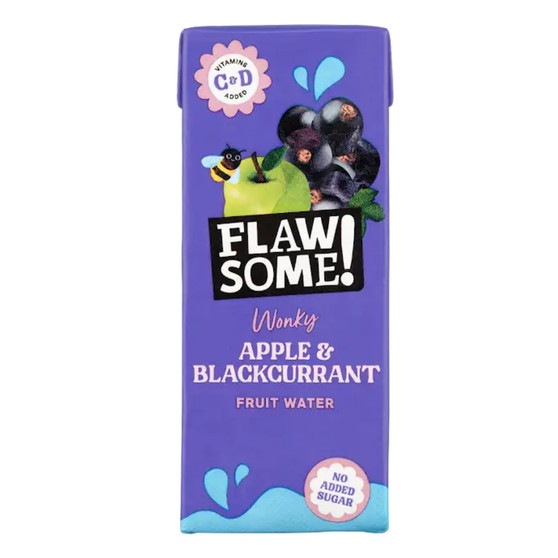 Flawsome! Apple & Blackcurrant Wonky Fruit Water 27 x 200ml Carton - 55996888_1.jpg