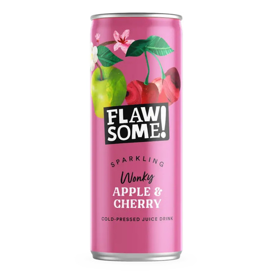 Flawsome! Apple & Sour Cherry Lightly Sparkling Juice Drink 24 x 250ml Can - 55996880_1.jpg