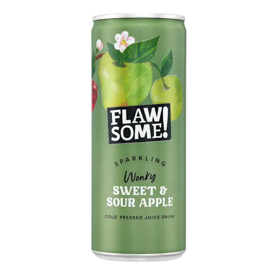 Flawsome! Sweet & Sour Apple Lightly Sparkling Juice Drink 24 x 250ml Can - 55996878_1.jpg