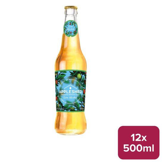 Appleshed Low Alcohol Cider 12 x 500ml NRB - 28100632_B.jpg
