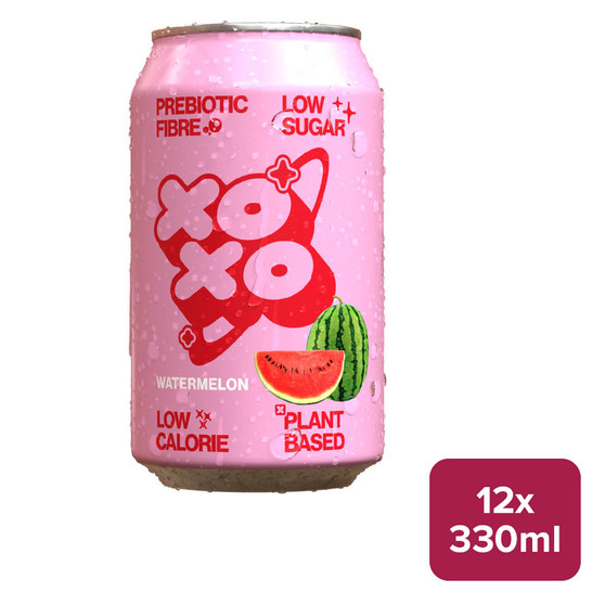 XOXO Watermelon Prebiotic Soda 12 x 330ml Can - 58370527_B.jpg