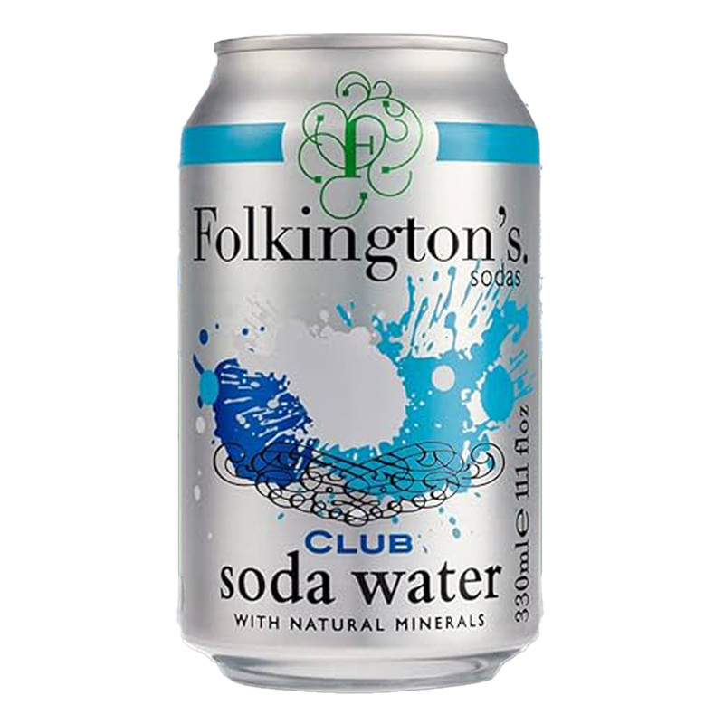 Folkingtons Long Club Soda 24 x 330ml Can