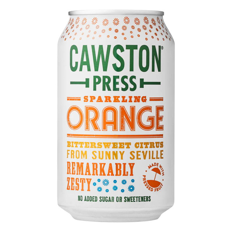 Cawston Press Sparkling Orange Cans 24 x 330ml Can
