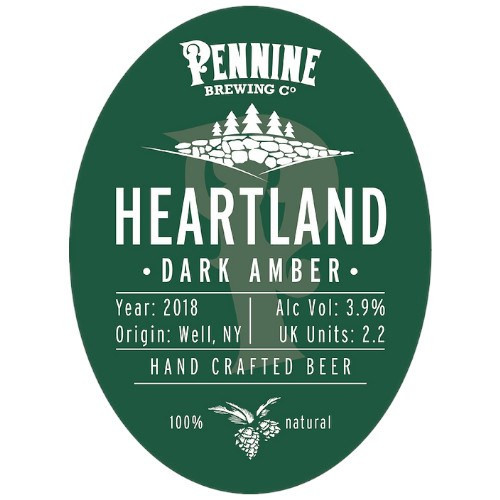 Pennine Heartland Dark Amber Ale 9G Cask