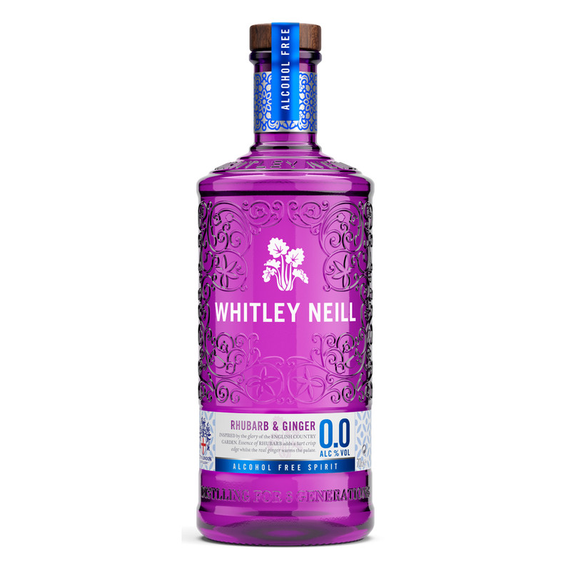 Whitley Neill Rhubarb & Ginger 0% Gin 70cl NRB
