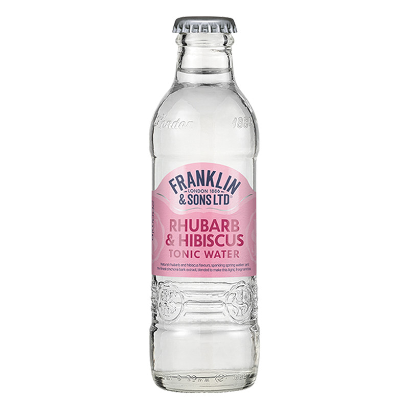Franklin & Sons Rhubarb Tonic Water with Hibiscus 24 x 200ml NRB
