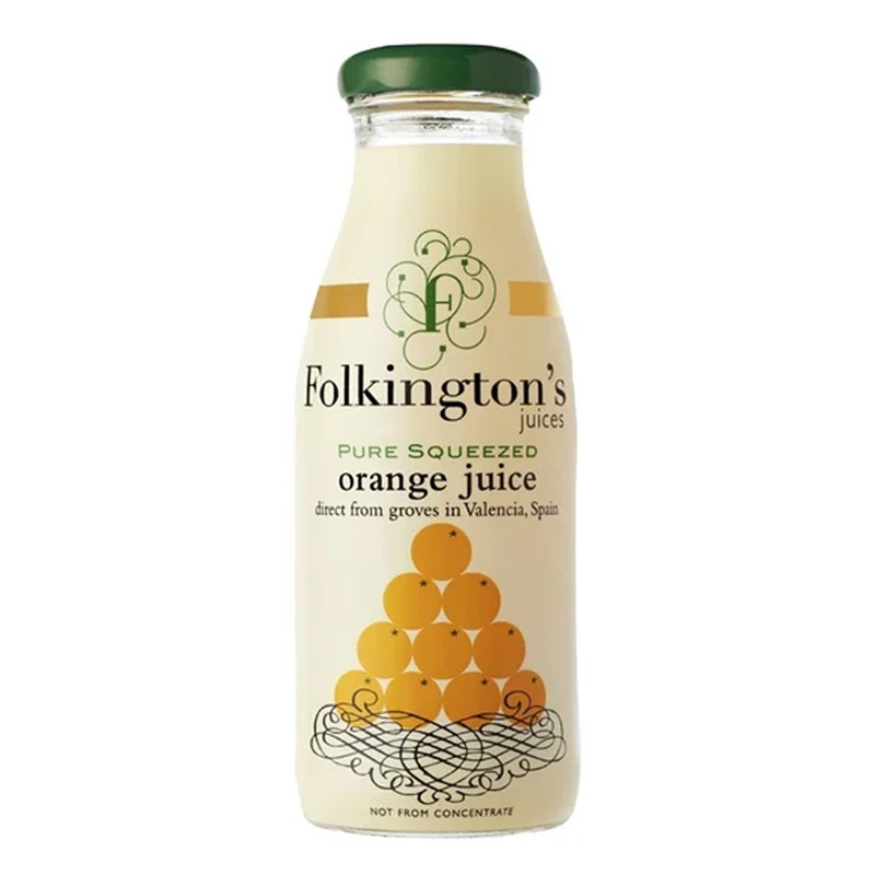 Folkingtons Orange Juice 12 x 250ml NRB