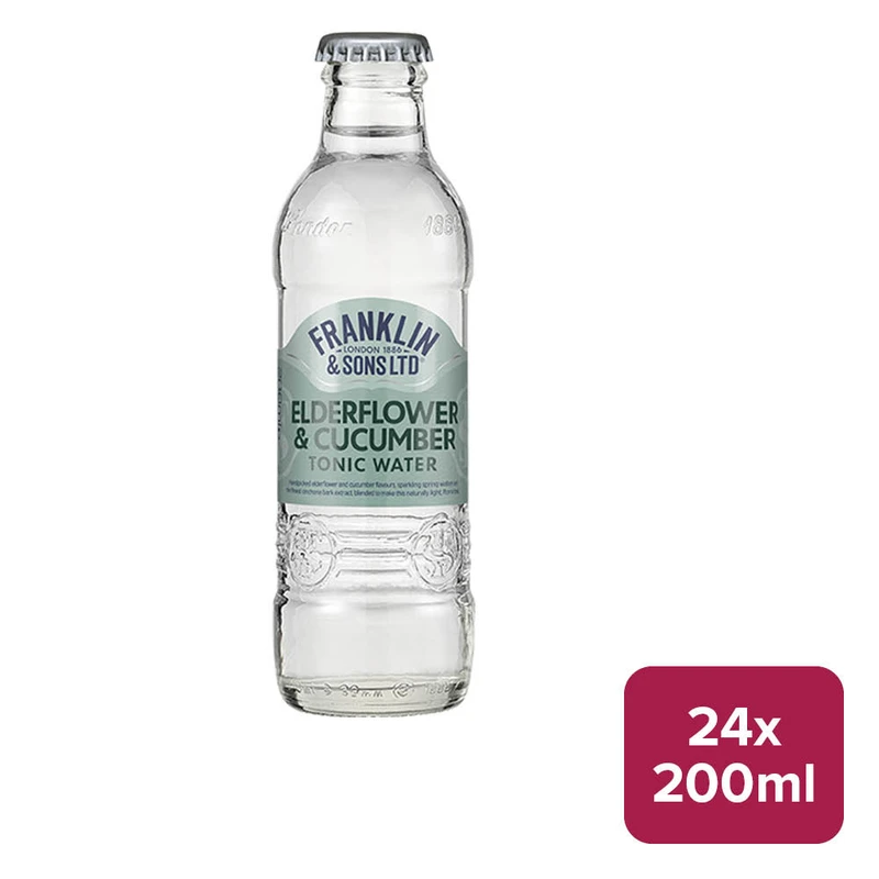 Franklin & Sons Elderflower Tonic Water With Cucumber 24 x 200ml NRB - 55250141_B.jpg