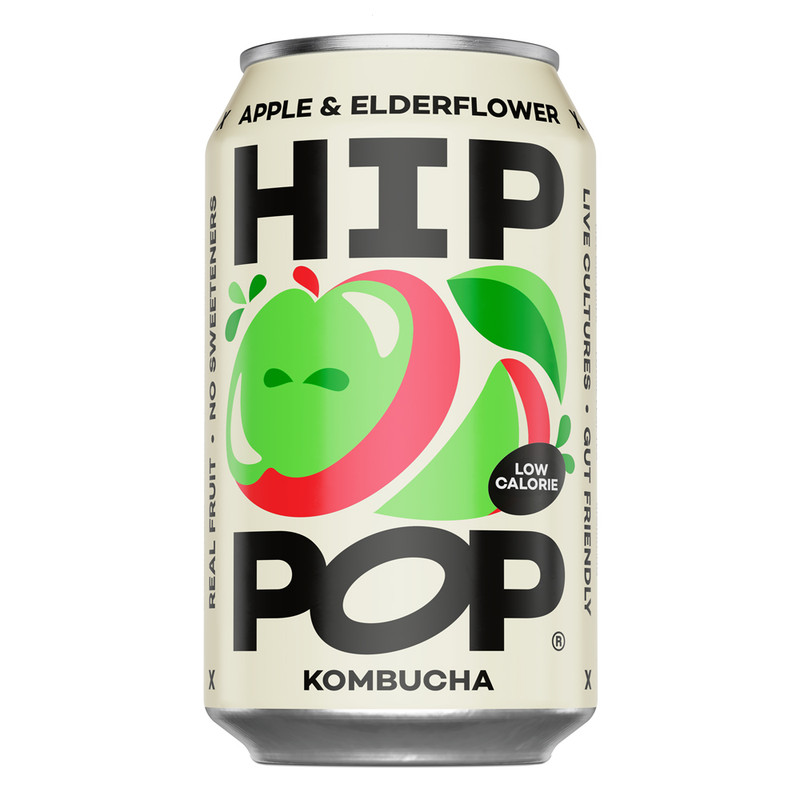 Hip Pop Apple & Elderflower Kombucha 24 x 330ml Can - 58745105_1.jpg