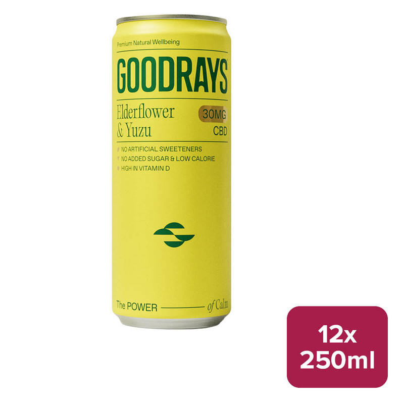 Goodrays Elderflower & Yuzu Natural CBD 12 x 250ml Can - 58370532_B.jpg