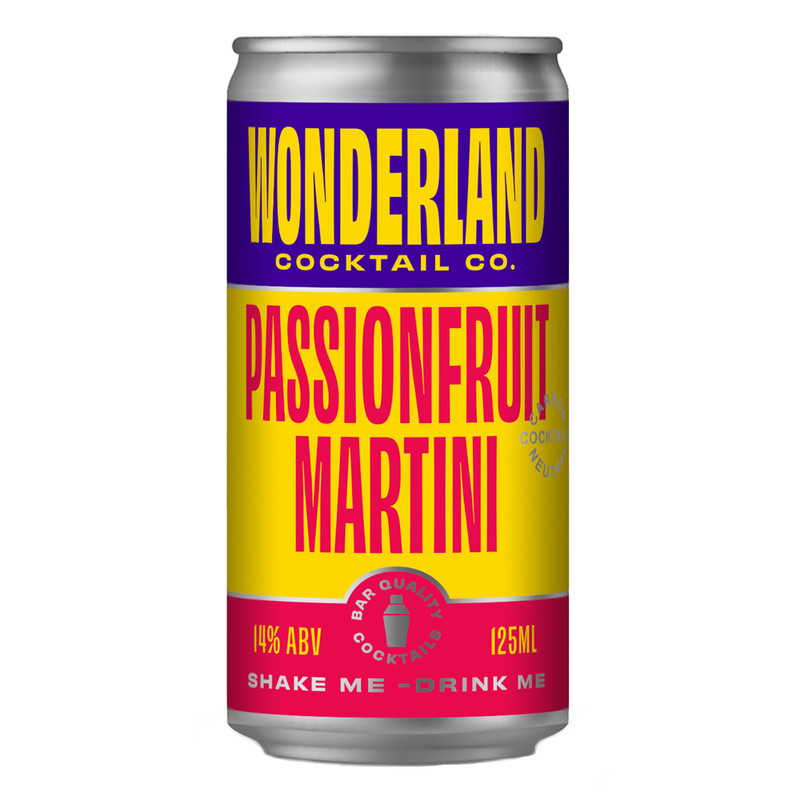 Wonderland Passion Fruit Martini 12 x 125ml Can