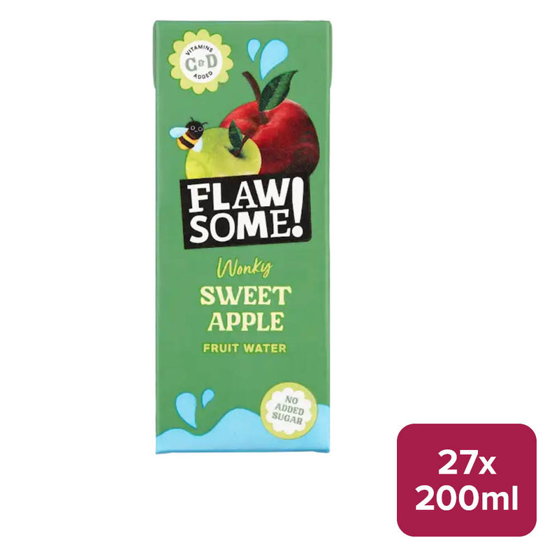 Flawsome! Sweet Apple Wonky Fruit Water 27 x 200ml Carton - 55996887_B.jpg