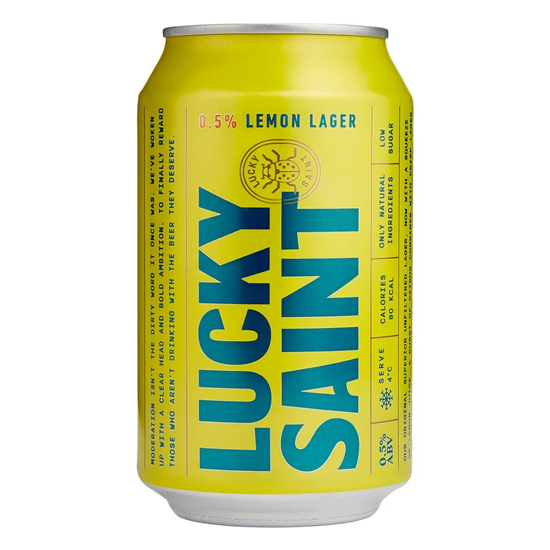 Lucky Saint Lemon Lager 24 x 330ml Can - 23160505_1.jpg