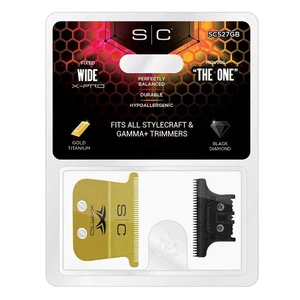 Stylecraft X-Pro Gold Titanium Wide & Black DLC "The One" Trimmer Blade Set